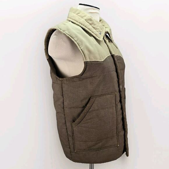Vintage 70s 80s Vest Small Snap Button Western Boho Countrycore USA - Picture 5 of 16
